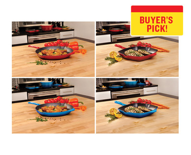 Crofton Cast Iron 10.47" Grill Pan or 12" Fry Pan