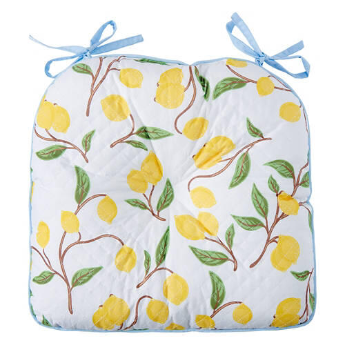 16" X 17" Reversible Chair Pad - Lemons
