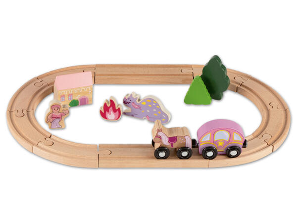 Holz Bahn-Set, 18-teilig