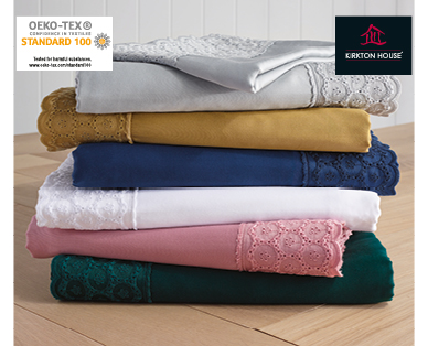 400 Thread Count Broderie Anglaise Fitted Sheet Set – Queen Size
