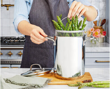 Stainless Steel 2-Tier Steamer Pot or Asparagus Pot