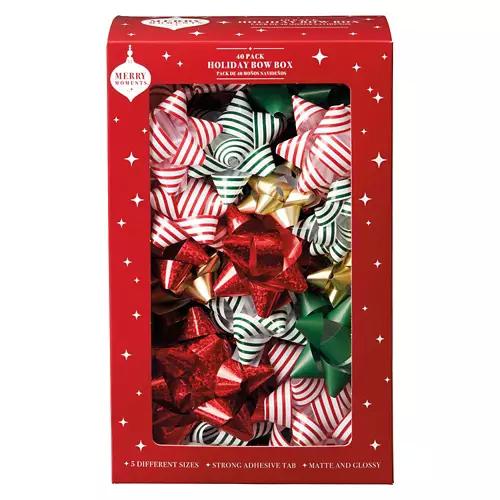 40 Pack Holiday Bows - Classic Christmas