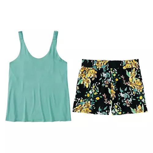 Ladies Cooling Pajamas - Green, XL
