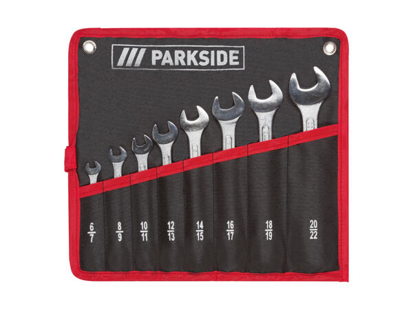 Clé à fourche double, 8 pièces