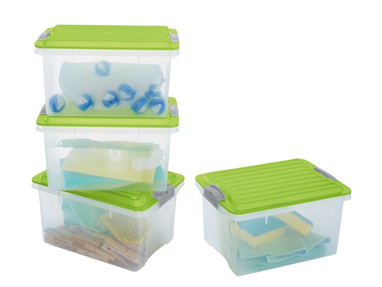 Storage Boxes, 13L, 2 pieces or 4.5L, 4 pieces