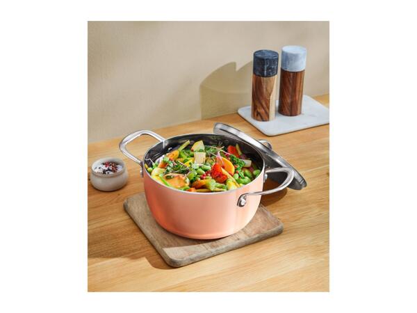 Silvercrest 20cm Copper Stockpot & Lid