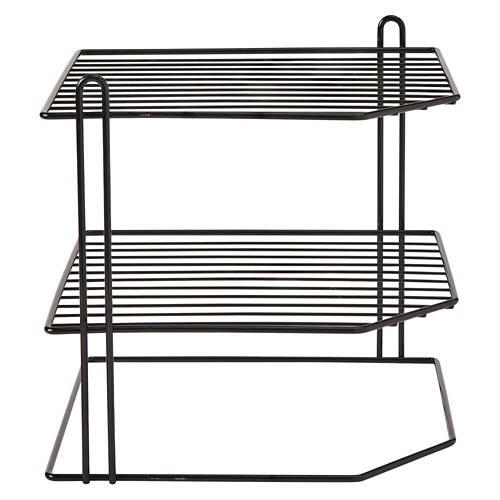 Wire Cabinet Organizer - Corner Shelf, Black