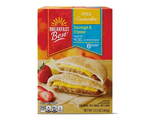 Breakfast Best Pita Sandwiches Egg & Cheese or Sausage & Cheese