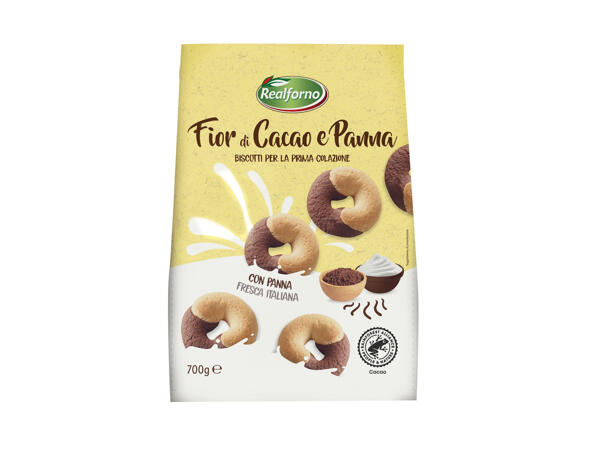 Cream and Cocoa Shortbread Biscuits