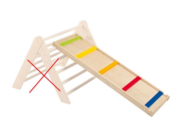 PLAYTIVE(R) 2i1 klatrestige og rutsjebane af træ