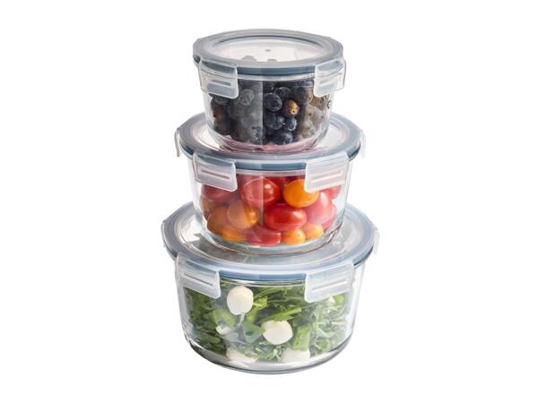 Silvercrest Round Premium Food Storage Container Set - Pack of 3