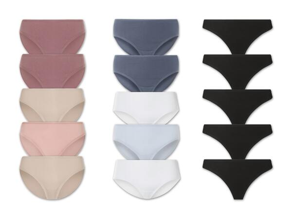 Damen Slip/​Hipster/​String, 5 Stück