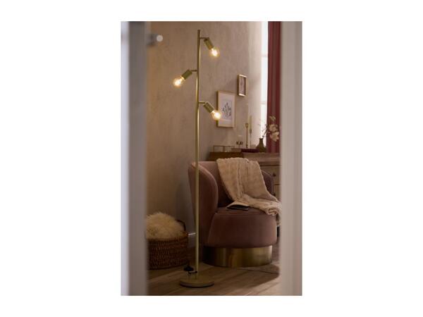 Livarno Home LED Floor Lamp With A Gold Finish
