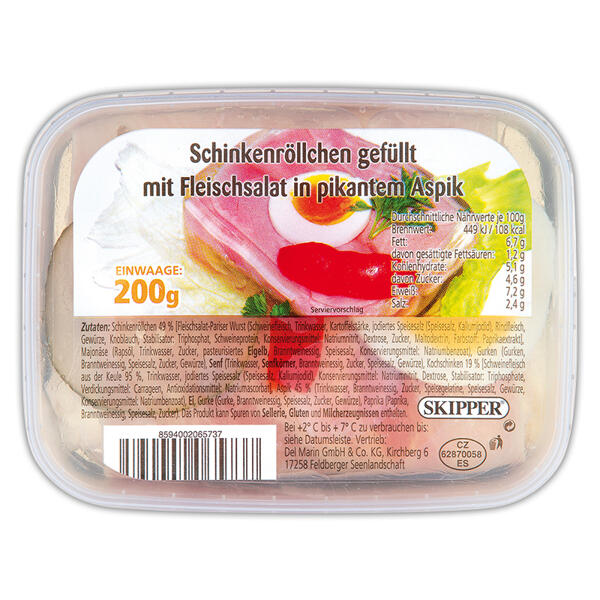 Schinkenröllchen