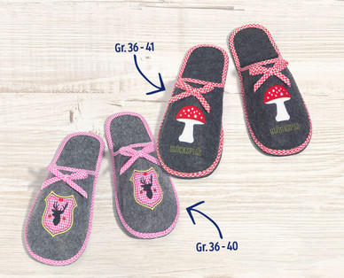 Damen-Filz-Pantoffeln