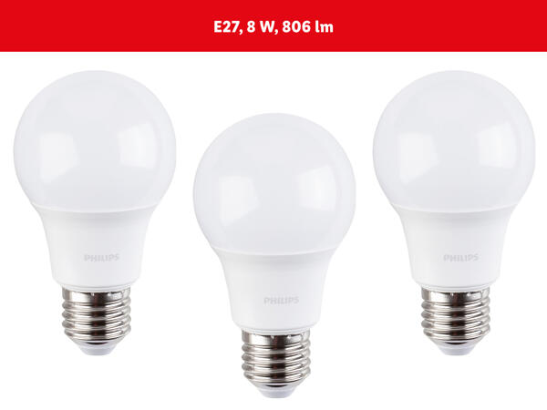 Philips LED-Leuchte/​Filamentleuchte, 3 Stück