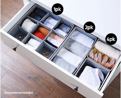 Assorted Fabric Drawer Organisers