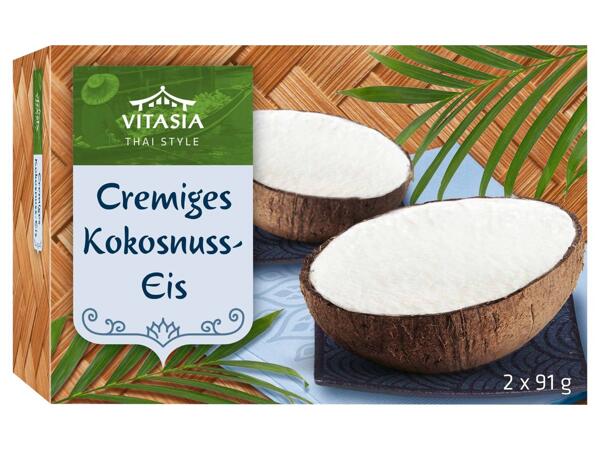 Cremiges Kokosnuss-Eis
