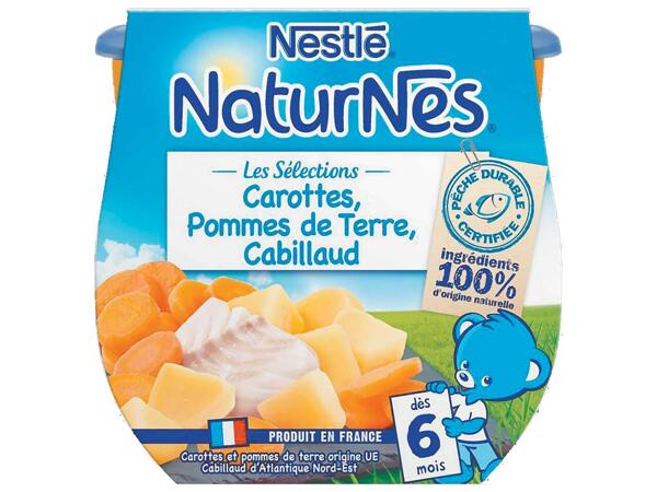 Nestlé NaturNes Carottes, pomme de terre, cabillaud
