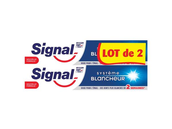 Signal Integral dentifrices système blancheur
