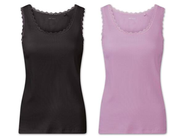 Damen Ripptop, 2 Stück