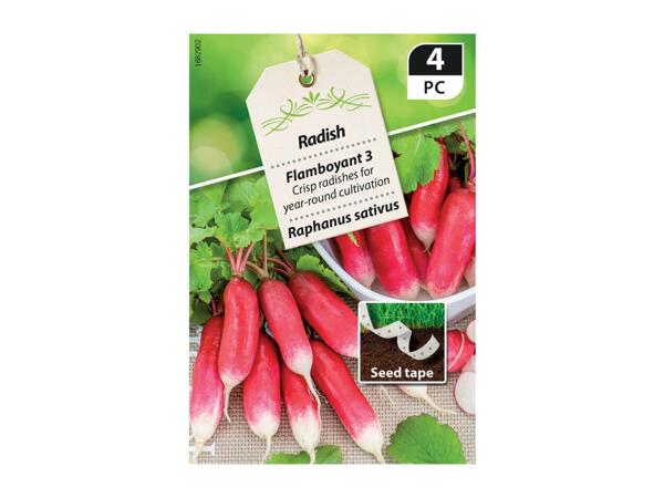 Premium Vegetable Seeds Tape - labelled 4