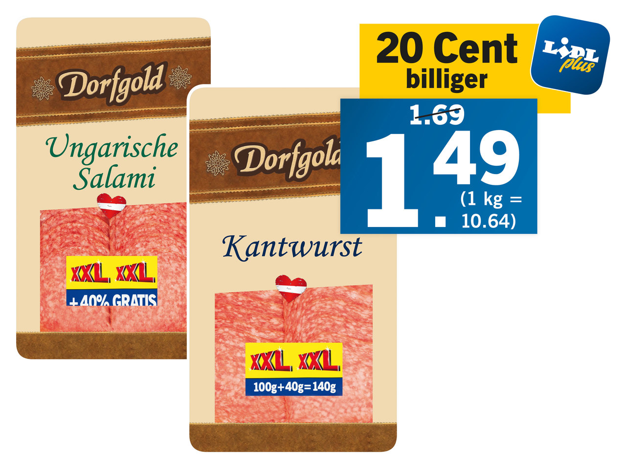 DORFGOLD Kantwurst/Ungarische Salami