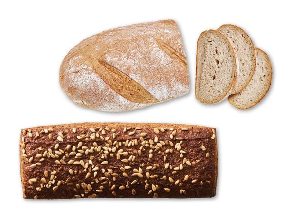 Groft hvedebrød eller solsikkerugbrød