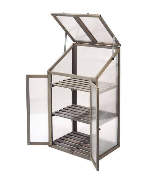 Wooden Mini Greenhouse Grey