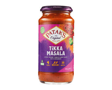 Patak's Madras or Tikka Massala Simmer Sauces 450g