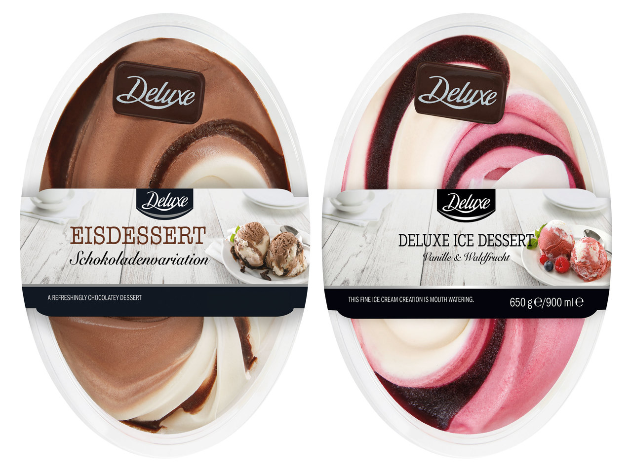 DELUXE Gestrudeltes Eisdessert