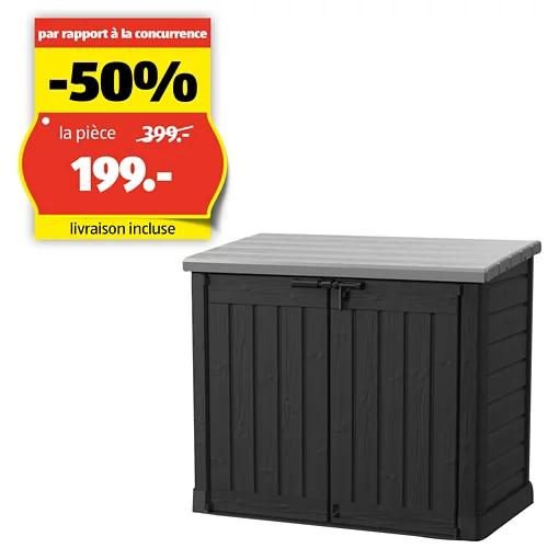 KETER KST Coffre Store it out MAX, noir/gris