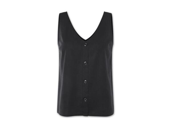 Damen Leinen Blusentop