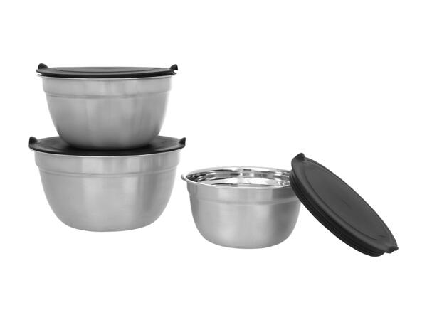 Set de bols en acier inoxydable, 3 pièces
