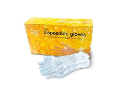 Easy Home 100 Pk Disposable Vinyl Gloves