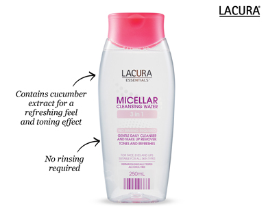 LACURA ESSENTIALS MICELLAR CLEANSING WATER 3 IN 1 250ML