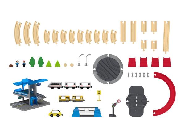 Playtive Wooden Railway Set