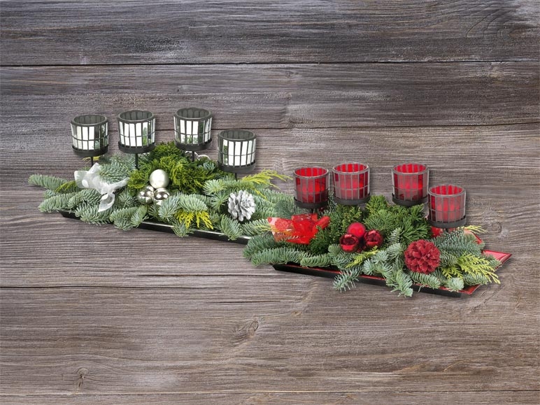 Compositions florales de l'Avent sur un plateau (dès 23.11.)