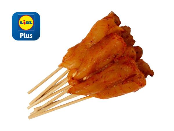 Brochettes de mini filets de poulet assaisonnées