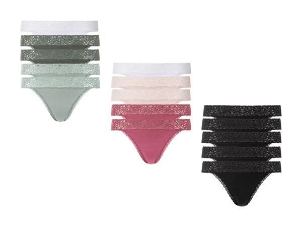 Strings avec dentelle, set de 5