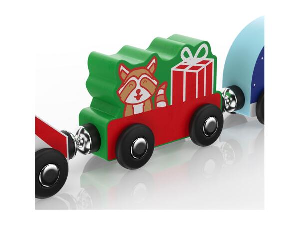 Wooden Christmas Train Set - 5 Piece Set