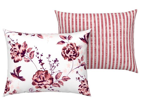 Microfibre sateen pillowcases, 2 pieces