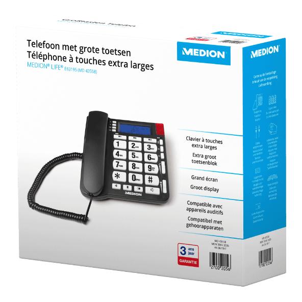 Telefoon met grote toetsen