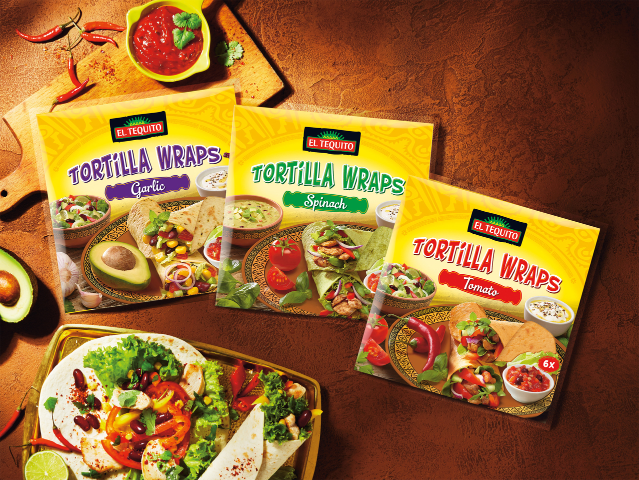 Wraps de tortilla