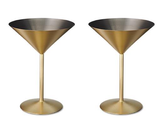 Crofton Stainless Steel Wine or Cocktail Glasses