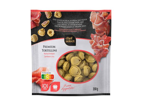 Pâtes au jambon cru premium