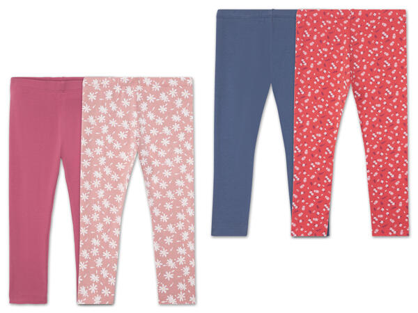 Mädchen Leggings, 2 Stück