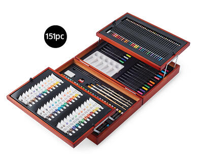 Deluxe Wooden Art Box 151pc Set