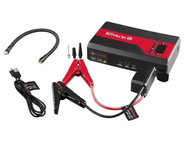Power bank with compressor and vehicle jump starter