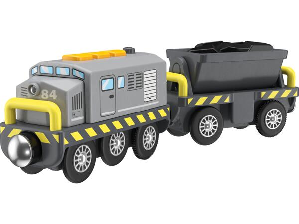 Battery-Powered Vehicle For Wooden Rail